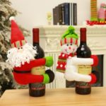 Santa/Snowman Hug Wine Bottle Decoration Christmas Table Decoration