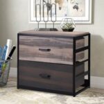 New File cabine/MDF Vertical Filing Cabinet with 2 Drawers -Brown