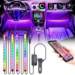 New 5050RGB LED Car Underfoot Atmosphere Light Belt with Wireless Bluetooth Music APP Control